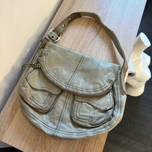 Army Green Shoulder Bag - Vintage